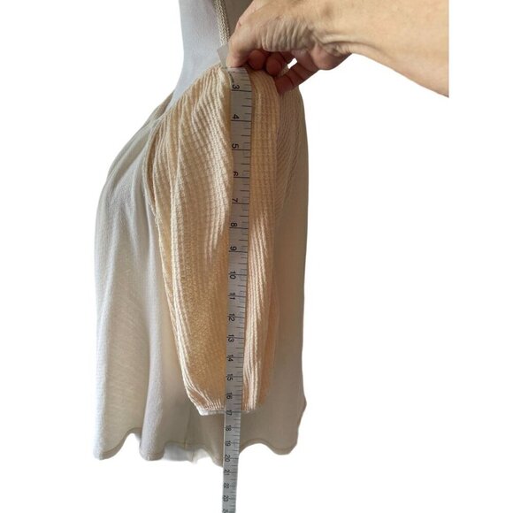 We The Free Sz Small Top Oversized Off White Cream Knit Cotton Boho Peasant - Picture 5 of 12